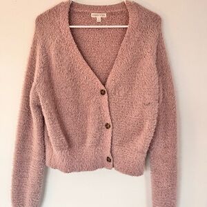 Women's Pink Cardigan Sweater